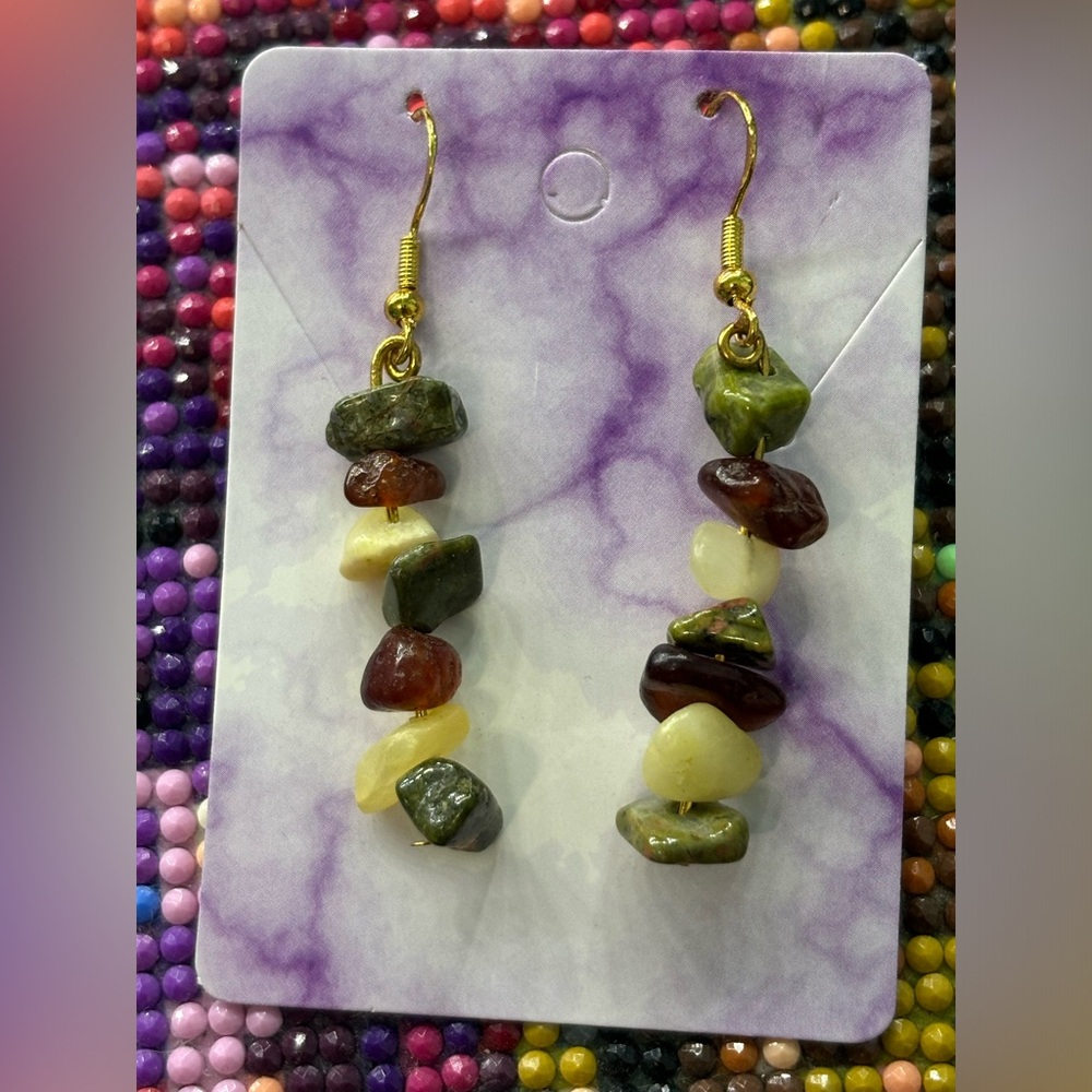 Natural stone earrings